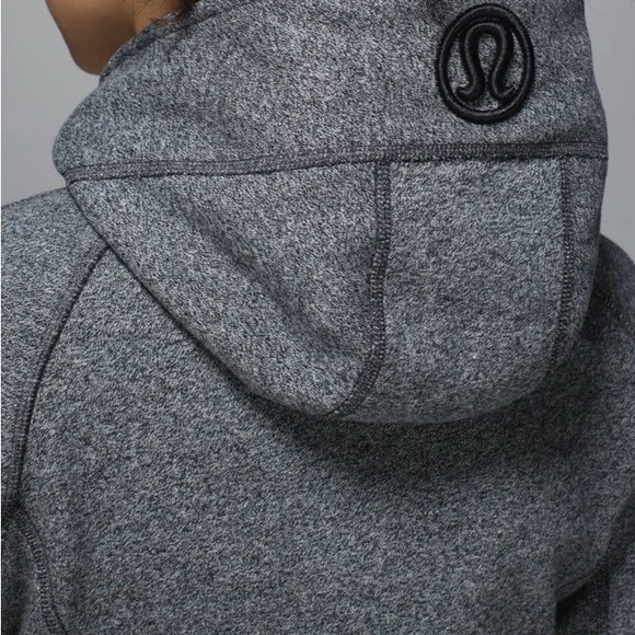 Lululemon Scuba Hoodie II in Heathered Speckled Black Size 4 - Picture 5 of 13